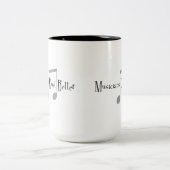 2 Couleurs Grande tasse de duo (notes) (Centre)