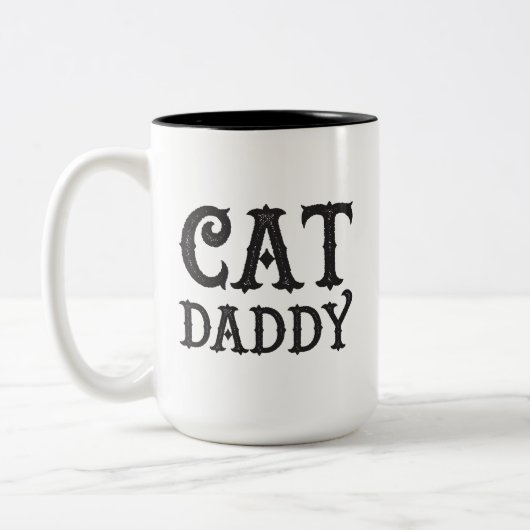 2 Couleurs Grande tasse de papa de chat (Gauche)