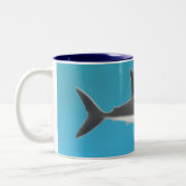 2 Couleurs Grande tasse de requin blanc (Gauche)