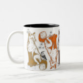 2 Couleurs Graphismes de thème de tasse à café Fox et amis (Gauche)