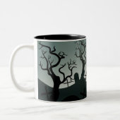 2 Couleurs Graveyard Halloween tch tasse personnalisée (Gauche)
