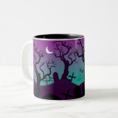 2 Couleurs Graveyard Halloween tch tasse personnalisée (Devant gauche)