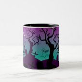 2 Couleurs Graveyard Halloween tch tasse personnalisée (Centre)