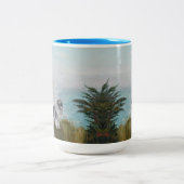 2 Couleurs Grosse tasse avec Keeshond (Centre)