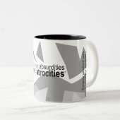 2 Couleurs Habillement athée - tasse de graphique de citation (Devant droit)