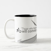 2 Couleurs Habillement athée - tasse de graphique de citation (Gauche)