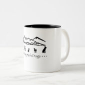 2 Couleurs Hausse avec la tasse de chiens (Devant droit)