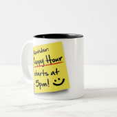 2 Couleurs HEURE HEUREUSE de courrier - tasse (Devant gauche)