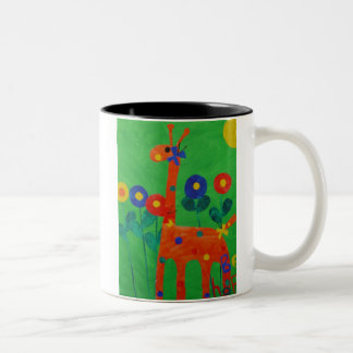 2 Couleurs Heureux la tasse de café de girafe