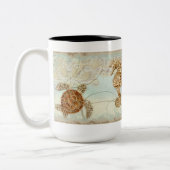 2 Couleurs Hippocampe, plage côtière de grand héron - tasse (Gauche)