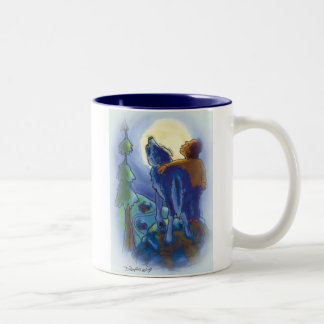 2 Couleurs Hurlement avec la tasse de loups
