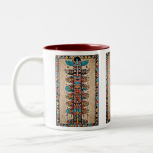 2 Couleurs Idée cadeau tasse à café design tribal