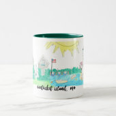 2 Couleurs Île de Nantucket, tasse de café de mA (Centre)