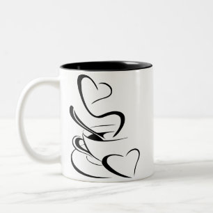 2 Couleurs Illustration de la partie clipart de la tasse de c
