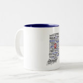 2 Couleurs IN Word Cloud (V1 Blue) tasse à café (Devant gauche)