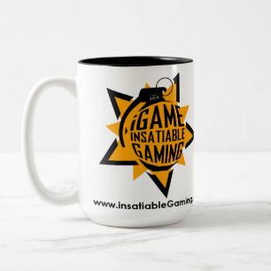 2 Couleurs .insatiable. Jeu 15 onces. Tasse