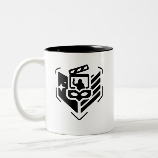 2 Couleurs Insigne à deux tons de paquet de style de tasse (Gauche)