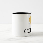 2 Couleurs j'adore la tasse de café (Centre)