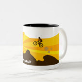 2 Couleurs J'adore la tasse de VTT (Devant droit)