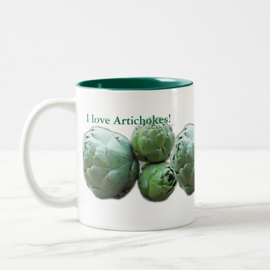 2 Couleurs J'aime des artichauts - tasse (Gauche)