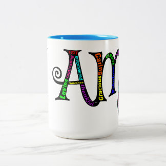 2 Couleurs J'aime la tasse à deux tons