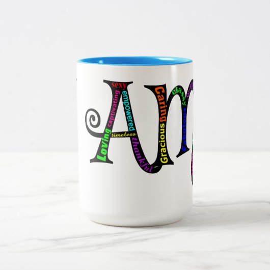 2 Couleurs J'aime la tasse à deux tons (Centre)