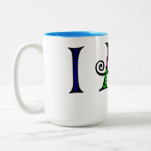 2 Couleurs J'aime la tasse à deux tons (Gauche)