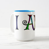 2 Couleurs J'aime la tasse à deux tons (Devant gauche)
