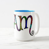 2 Couleurs J'aime la tasse à deux tons (Devant droit)