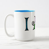 2 Couleurs J'aime la tasse à deux tons (Gauche)