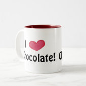 2 Couleurs J'aime la tasse au chocolat (Devant gauche)