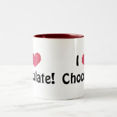 2 Couleurs J'aime la tasse au chocolat (Centre)