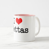 2 Couleurs J'aime la tasse de Bettas (Devant droit)
