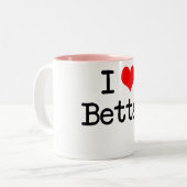 2 Couleurs J'aime la tasse de Bettas (Devant gauche)