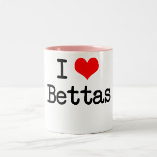 2 Couleurs J'aime la tasse de Bettas