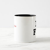 2 Couleurs J'aime la tasse de café de FRITURE (blanc/noir) (Centre)