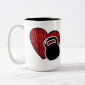 2 COULEURS J'AIME LA TASSE DE CAFÉ DE KETTLEBELL (Gauche)