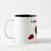 2 Couleurs J'aime la tasse de coccinelles (Gauche)