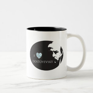 2 Couleurs J'aime la tasse de Dostoyevsky