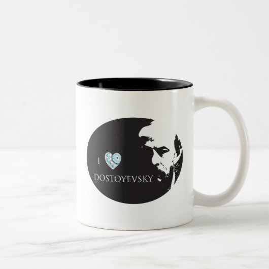 2 Couleurs J'aime la tasse de Dostoyevsky (Droit)