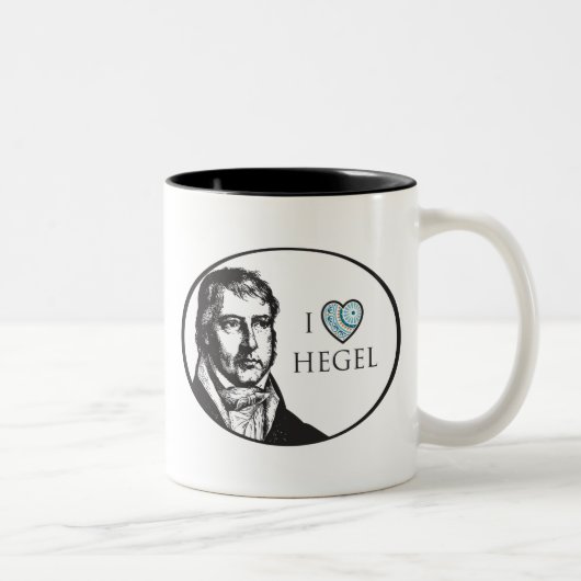 2 Couleurs J'aime la tasse de Hegel (Droit)