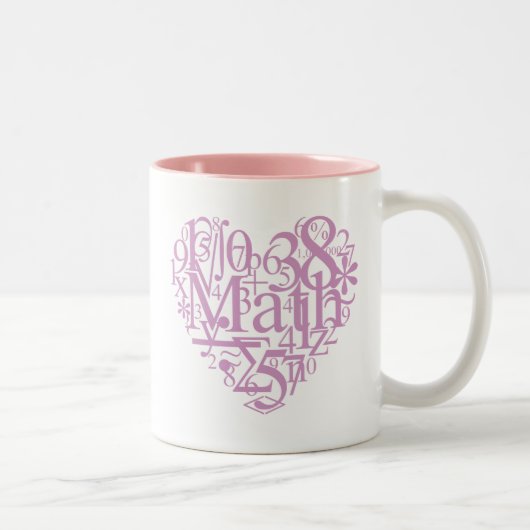 2 Couleurs J'aime la tasse de maths (Droit)
