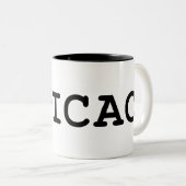 2 Couleurs J'aime la tasse d'ICAC (Devant droit)