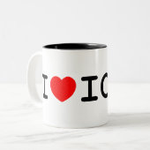 2 Couleurs J'aime la tasse d'ICAC (Devant gauche)