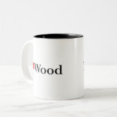 2 Couleurs J'aime la tasse en bois (Devant gauche)