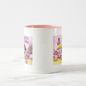 2 Couleurs J'aime la tasse ROSE (Centre)