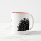 2 Couleurs J'aime ma tasse de café de hérisson (Devant droit)