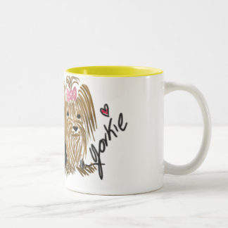 2 Couleurs J'aime ma tasse de café de Yorkie