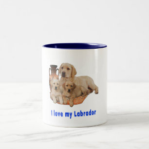 2 Couleurs J'aime ma tasse de café Labrador