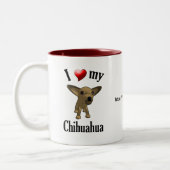 2 Couleurs J'aime ma tasse de chiwawa (Gauche)